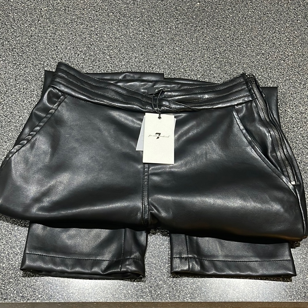 7 for all mankind faux vegan leather pants size Medium NWT